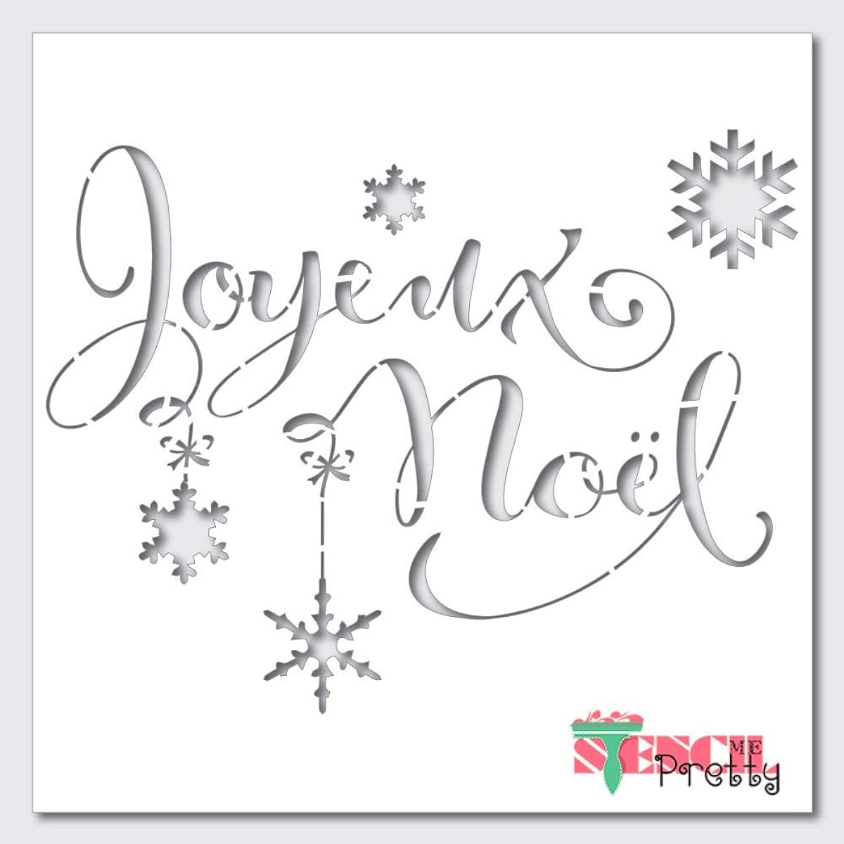 Stencil - Vintage French Christmas Noel Chic Rustic Shabby DIY Sign Template Medium (16" x 12.5") SMP-F21-M