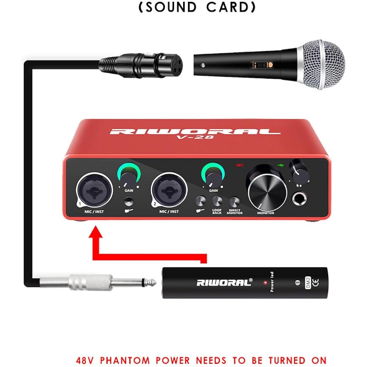 Mic Preamp Mic Gain Booster XLR Output for Dynamic and Passive Ribbon Mic Preamps