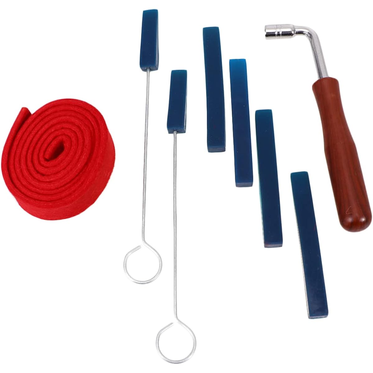 EXCEART Professional Piano Tuning Mute Kit Tuning Hammer Lever Tuner Mute Kit Piano Tuning Tool 8 Pieces