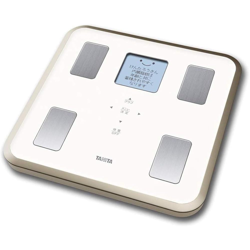 Tanita Weight Body Composition Meter Backlight Made in Japan White BC-810 WH Full-dot LCD display screen/Face illustration and support message display