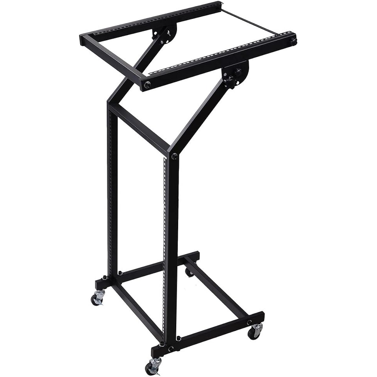 AW Rolling DJ Mixer Stand Stage Cart Adjustable Rack Mount Studio Equipment Music Party Show 12UX