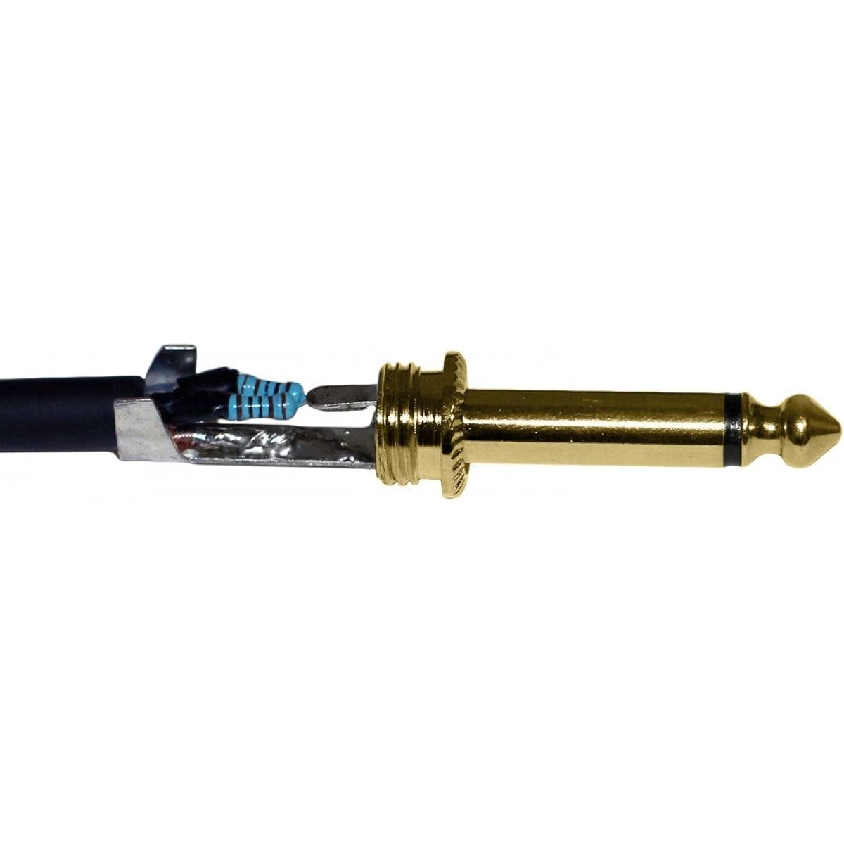 6ft Castline Gold 3.5mm TRS 1/4" TS Mogami 2549 Stereo to Mono Summing Cable with Resistors