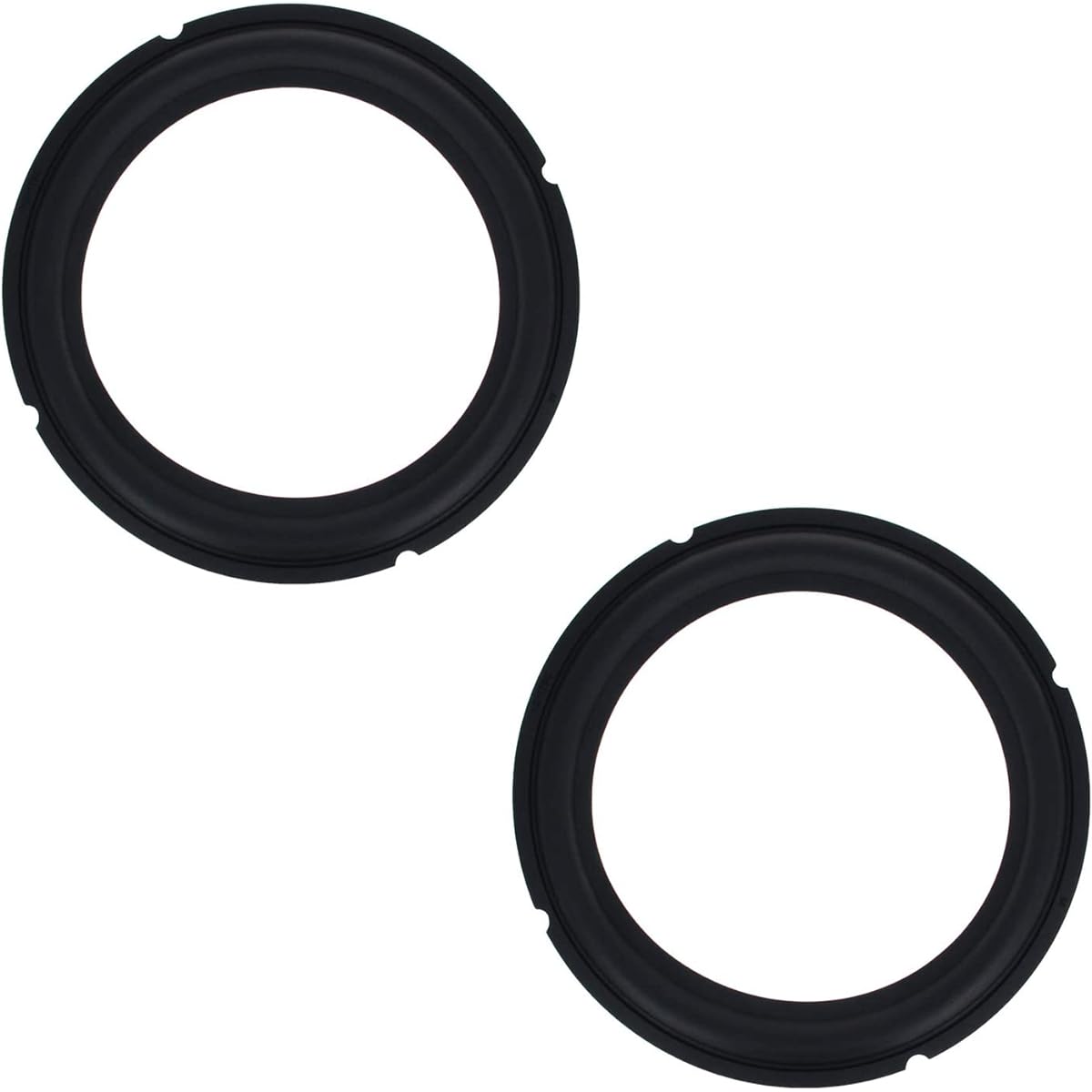 Fielect 2pcs 8" Black Notch Speaker Rubber Edge Surround Ring Replacement Parts for Speaker Repair and DIY