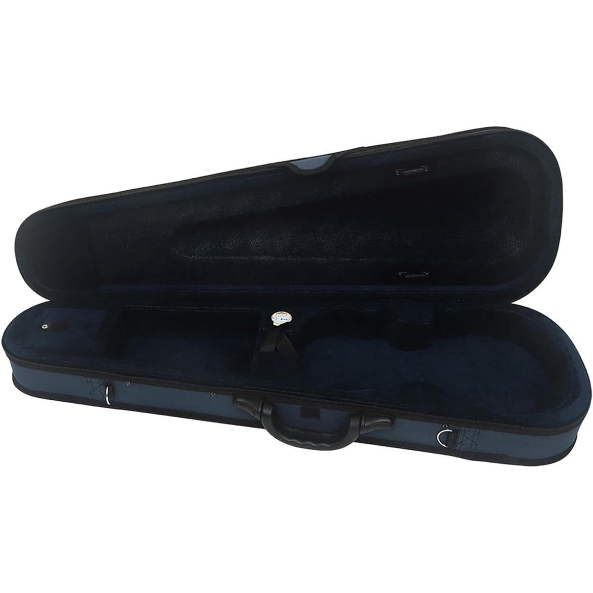 Lightweight Violin Case Violin Case Triangular Violin Bag with Hygrometer Handheld Violin Case Violin Storage Case (Color: Blue, Size: One size)