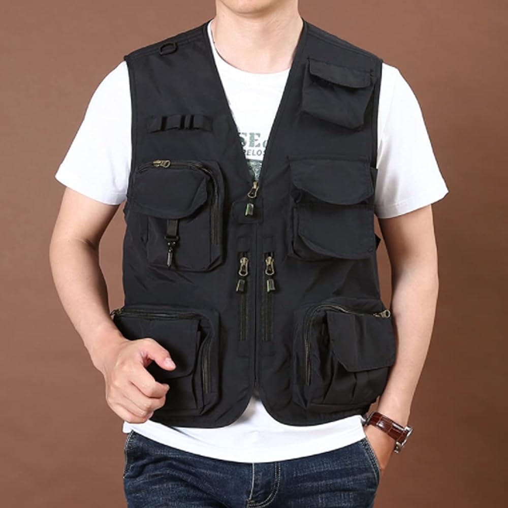 [M's Life] M's Life Outdoor Multifunctional Vest Fishing Photographer Men's Women's Vest Breathable Quick Drying Jacket