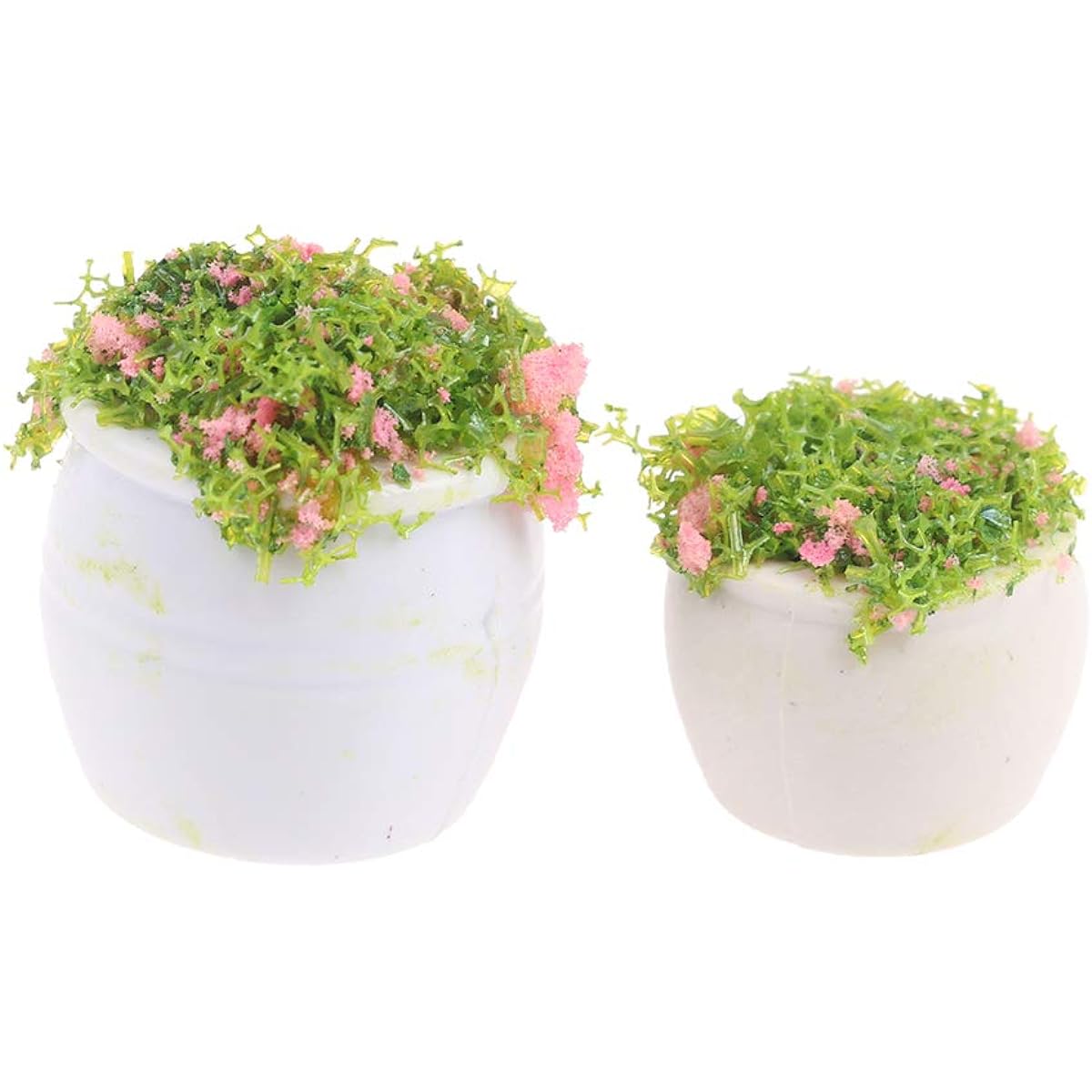 4 Pieces Flower Pot for Dollhouse Mini Green Plant Bonsai Flower Pot Miniature Dollhouse Kit DIY Furniture Decoration Garden Accessories