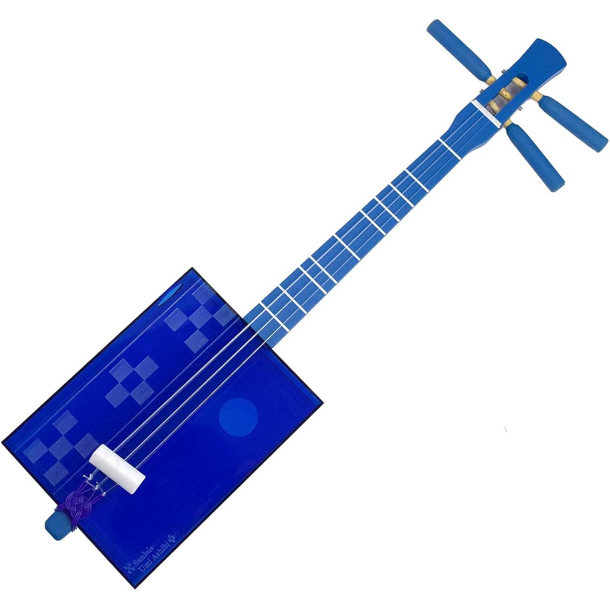Machidaya Sanlele Sanlele Sea Play / Blue Minsa Sanshin Ukulele Machidaya