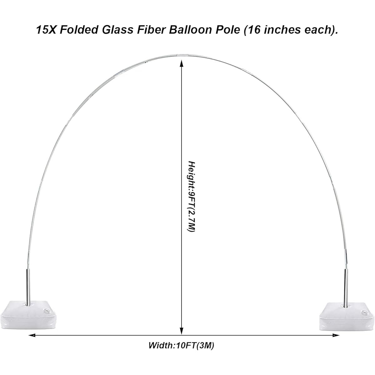 Langxun Large Adjustable Size Balloon Arch Stand Kit for Wedding Decoration Event Party Supplies Garden Decoration Christmas Decoration (Balloon Arch - Large Size).
