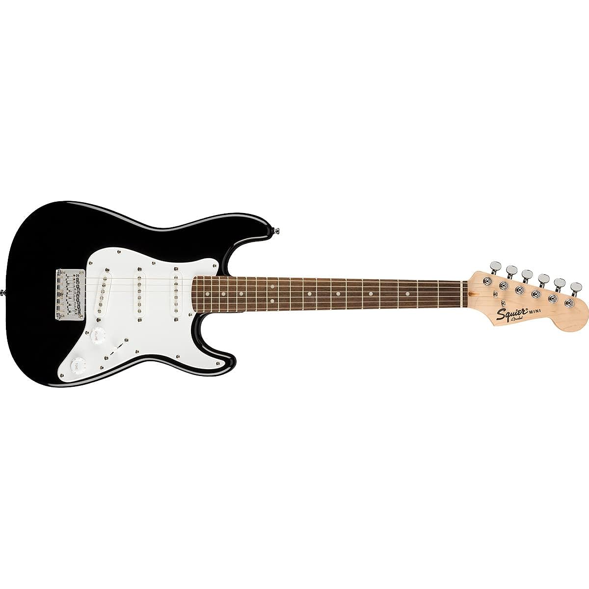 Squier by Fender Mini Strat Laurel Fingerboard Black Electric Guitar Electric Guitar Beginner 14-piece Set [Includes Bluetooth Mini Amplifier] Stratocaster Squier/Squier