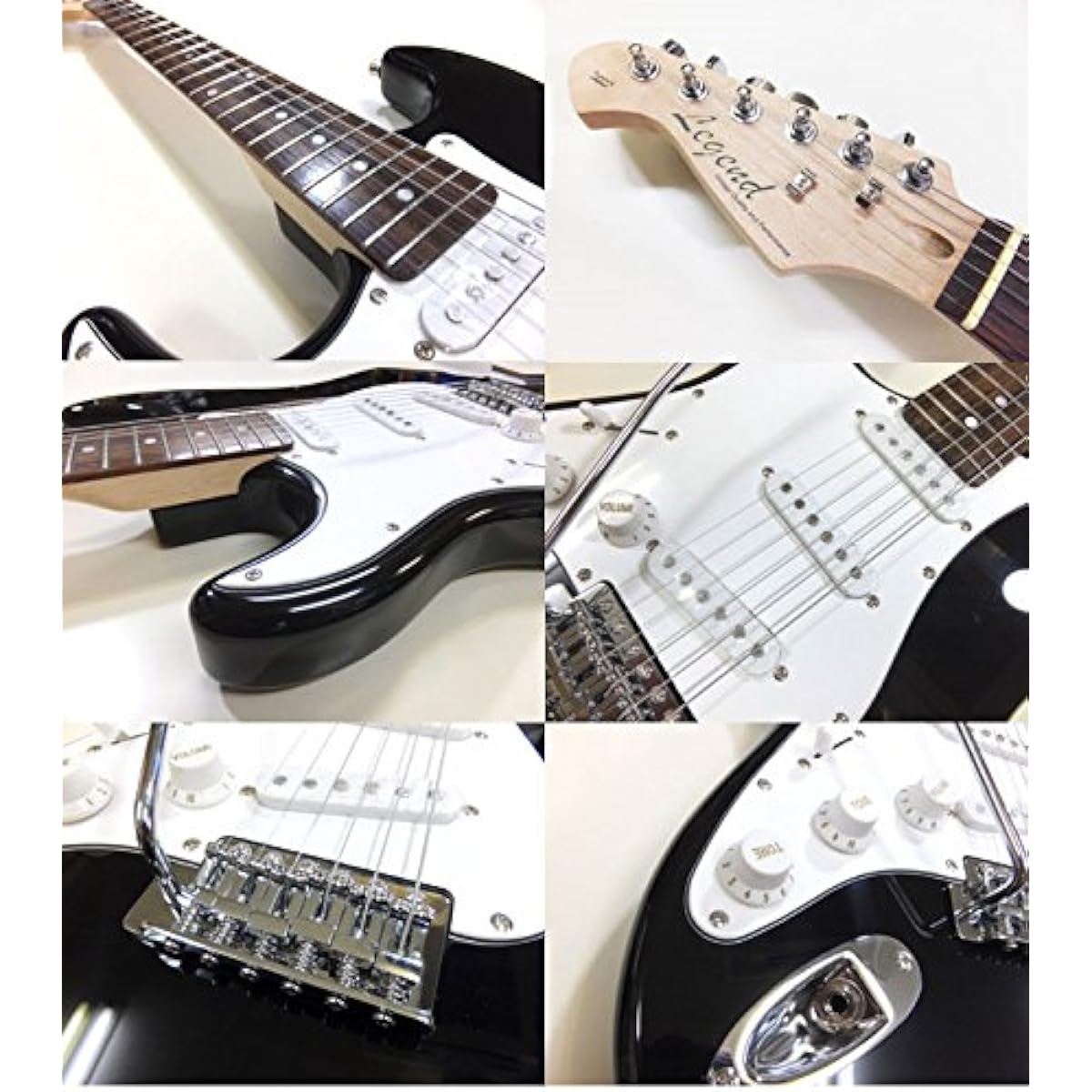 Left-handed electric guitar beginner Strat type Legend LST-Z LH BK 15-piece set with Marshall amplifier