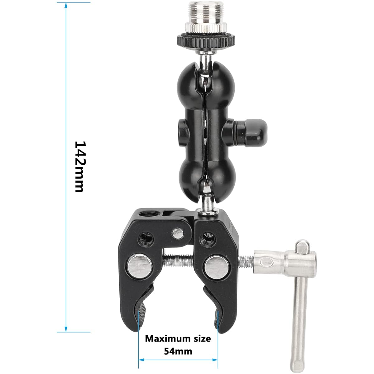 CAMVATE Crab Clamp & 360° Ball Head with 5/8"-27 Thread for Microphone (2pcs) - 3130