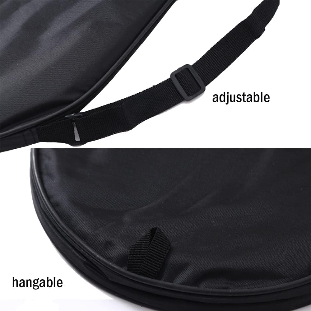 Badminton Racket Bag Racket Case Waterproof Lightweight Racket Bag Adjustable Length Women's Men's Sports Storage Bag Outdoor Black