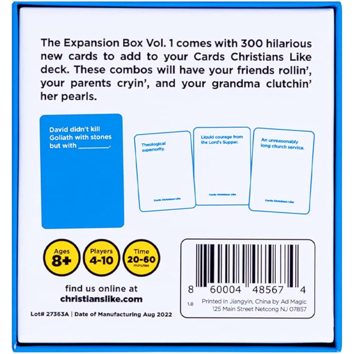 Cards Christians Like: The Expansion Box Vol.1 • 300 Card Expansion • Party Game for Churchmen