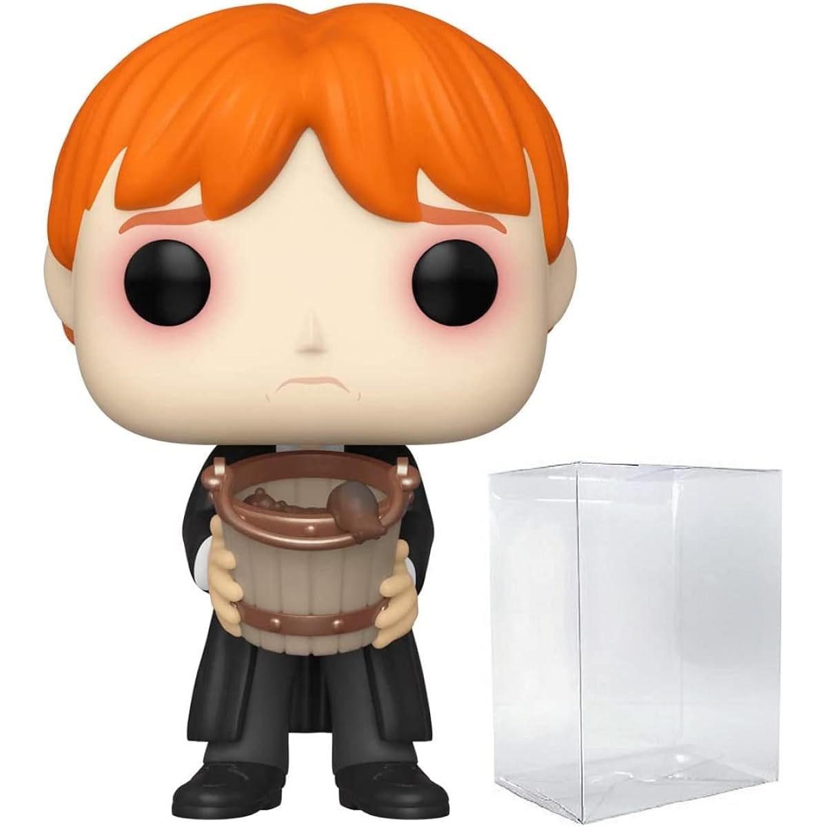 HARRY POTTER - Ron Weasley Pooking Slug with Bucket Funko POP! Vinyl Figure (Includes Compatible Pop Box Protector Case) Multicolor 3.75"