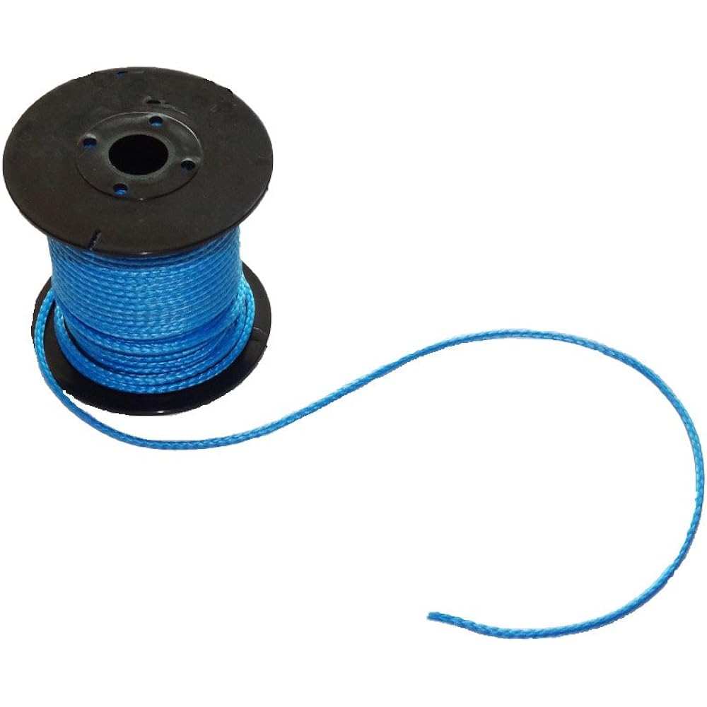 Ymiss A light slow line rope woven from UHMWPE. It can also be used for activities such as camping, hiking, backpacking, and recreational fishing. -2.8mmx60m, blue