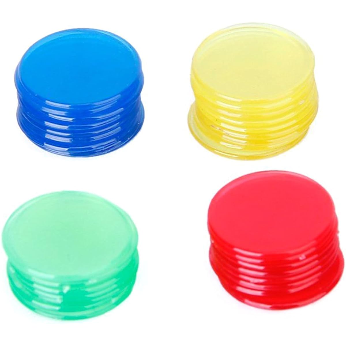 STOBOK Transparent Counter Bingo Chips Plastic Markers Bingo Supplies 80pcs (Red) M GSK48P1816WCEAWVZZI