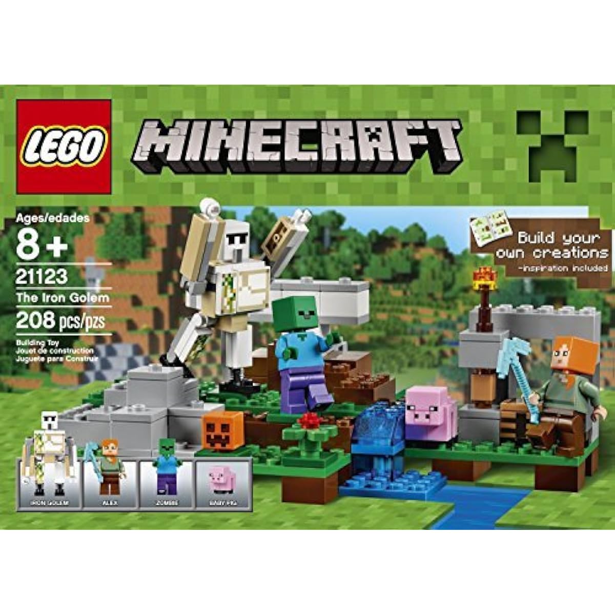 Minecraft LEGO 208 PCS The Iron Golem Brick Box Building Toys