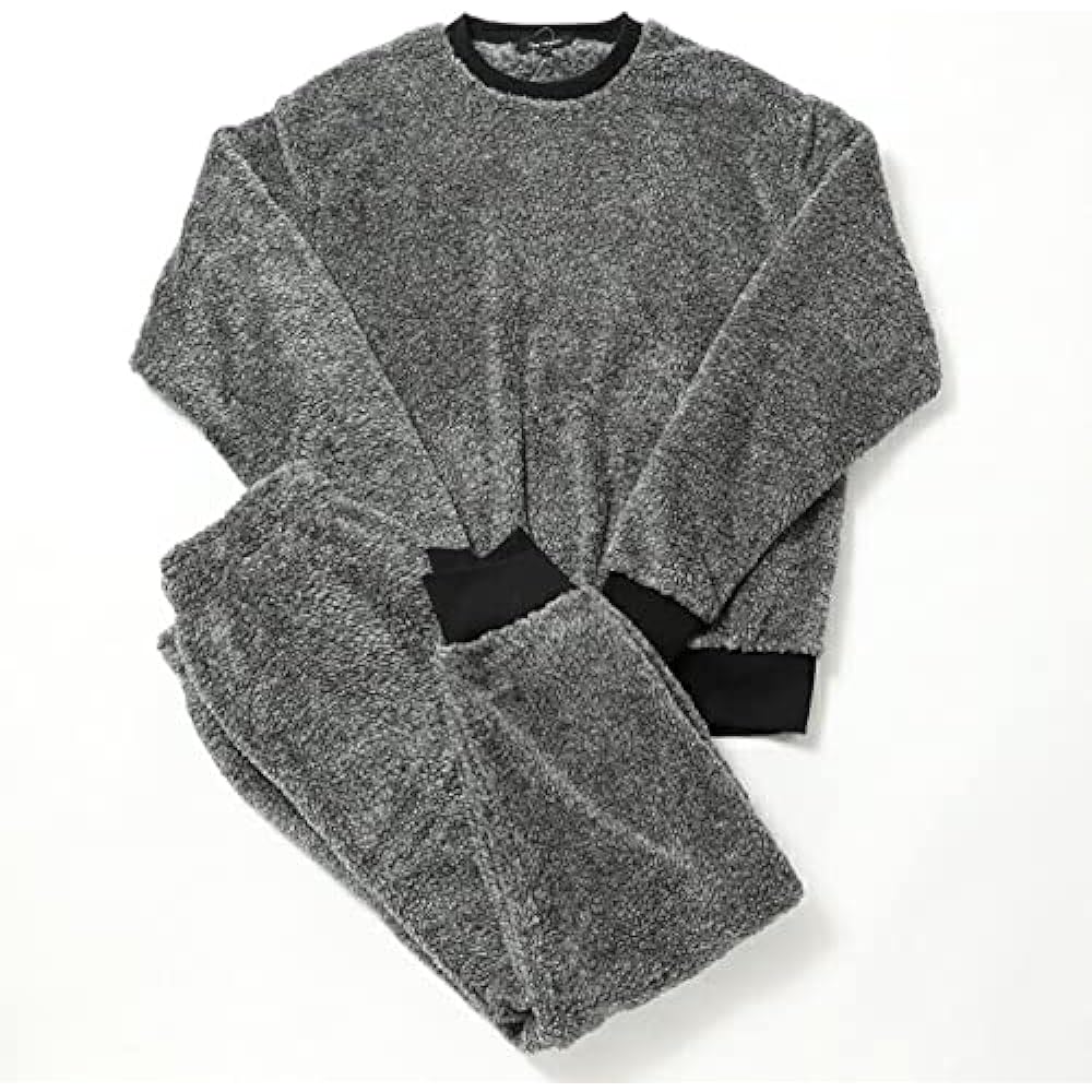 [Arcade] Top and Bottom Setup Room Wear Fleece Boa Crew Neck Boa Trainer Sweatpants Full Boa