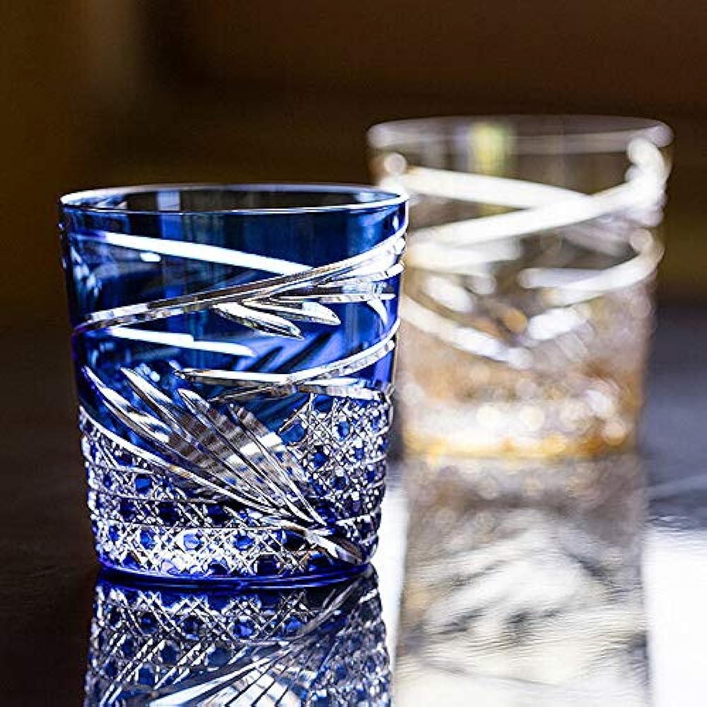 (Kagami Crystal/Glass) Kiriko Rock Glass (Mai) (T577-2944-CCB)