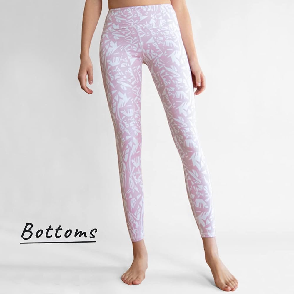 [VeroMan] Yoga Wear Top and Bottom Set Women's Setup Sports Bra Leggings Stylish Botanical ppi-wsi31