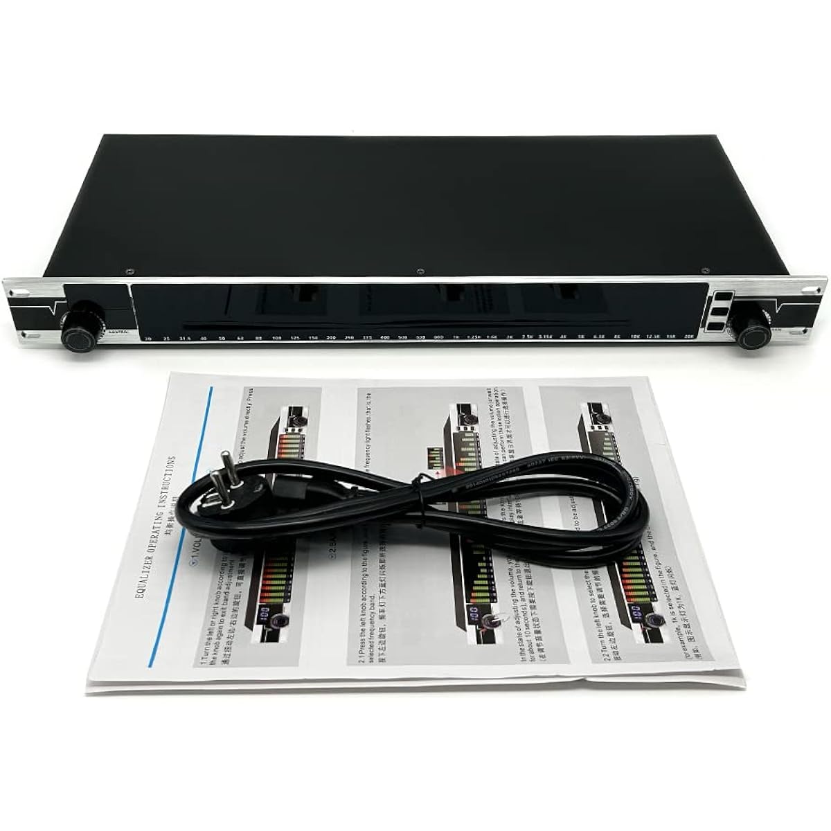 Jieotwice EQ666 Professional 31 Band Equalizer Home Meeting Performance Bar High School Bass EQ Tuner Noise Reduction Digital Equalizer