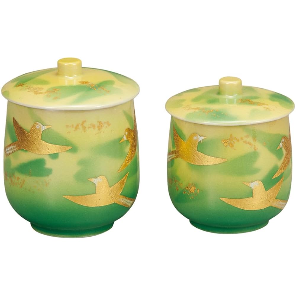 Maruyone Kutani Ware Tea Cup with Lid Hanazume K4-739
