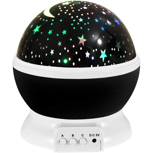 Star Night Light for Kids, 12 Color Changes, Light Modes, USB Cable, 360 Degree Rotation, Moon Star Projector Desk Lamp for Bedroom Party Decoration, Girls Birthday Gift (Black)