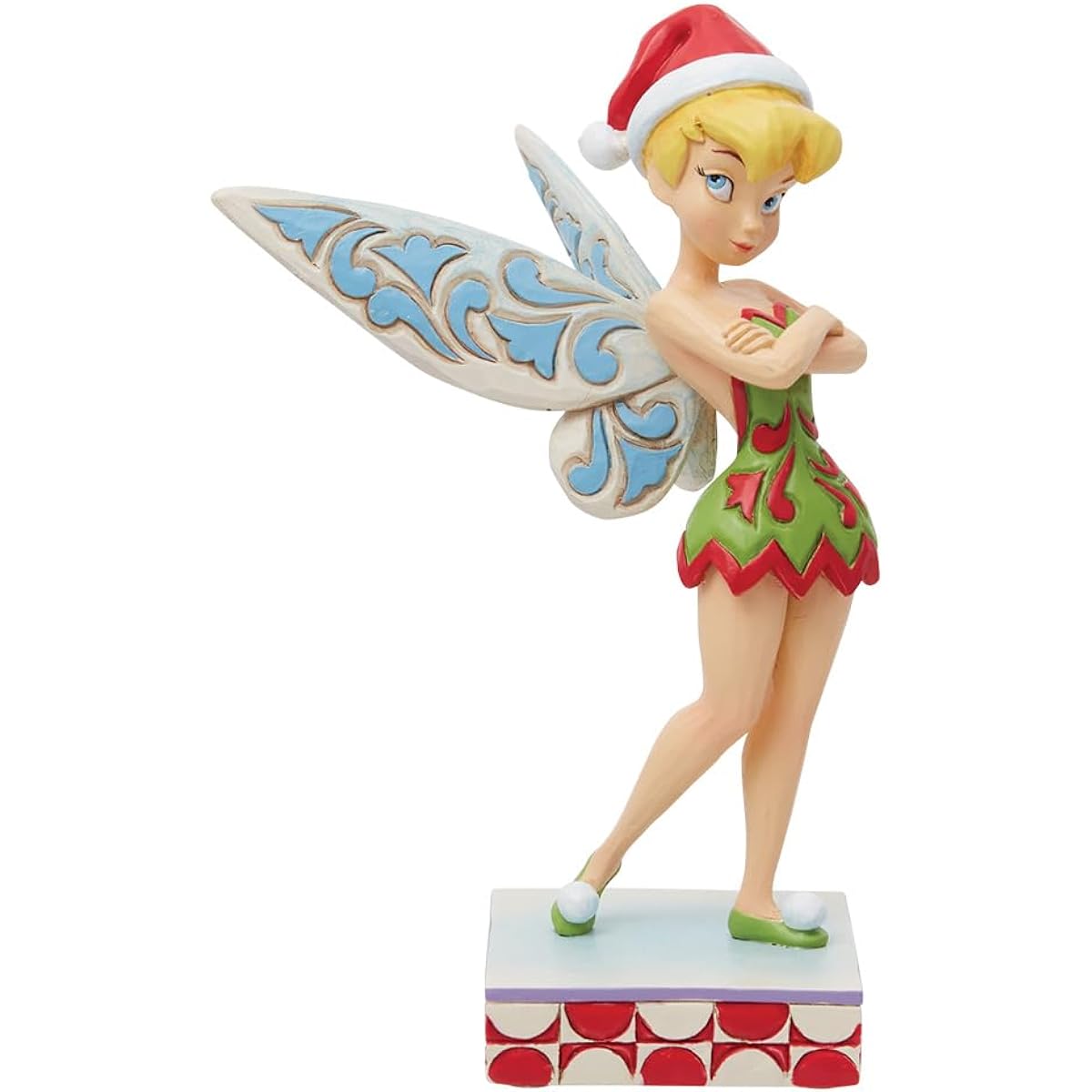 Jim Shore Enesco Disney Tradition 6013063 Tinkerbell Christmas Personality Pose 4.75"