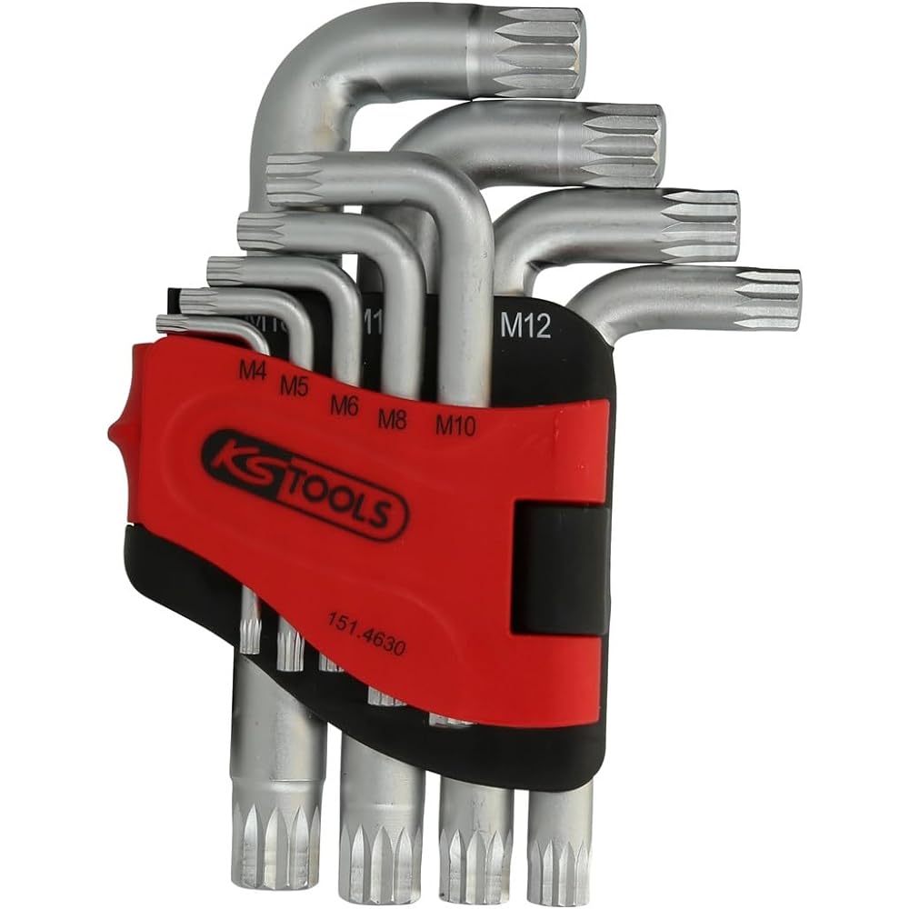 KS Tools Spline Key Wrench Set Short 9 Pieces 151.4630