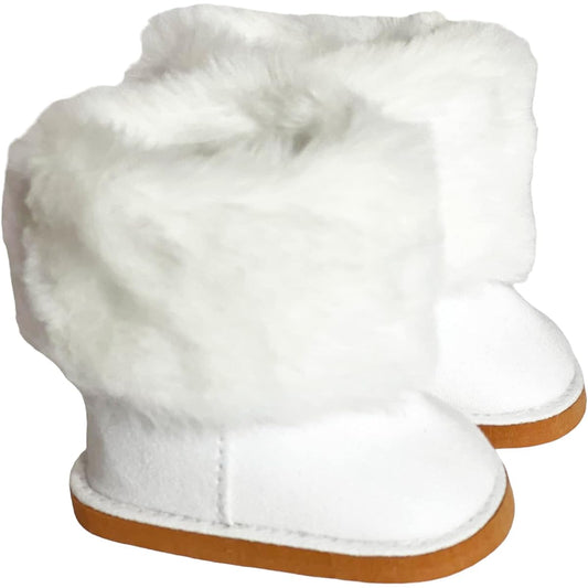 18" DOLL BOOTS - Fur boots fit 18" Kennedy doll and other 18" dolls.