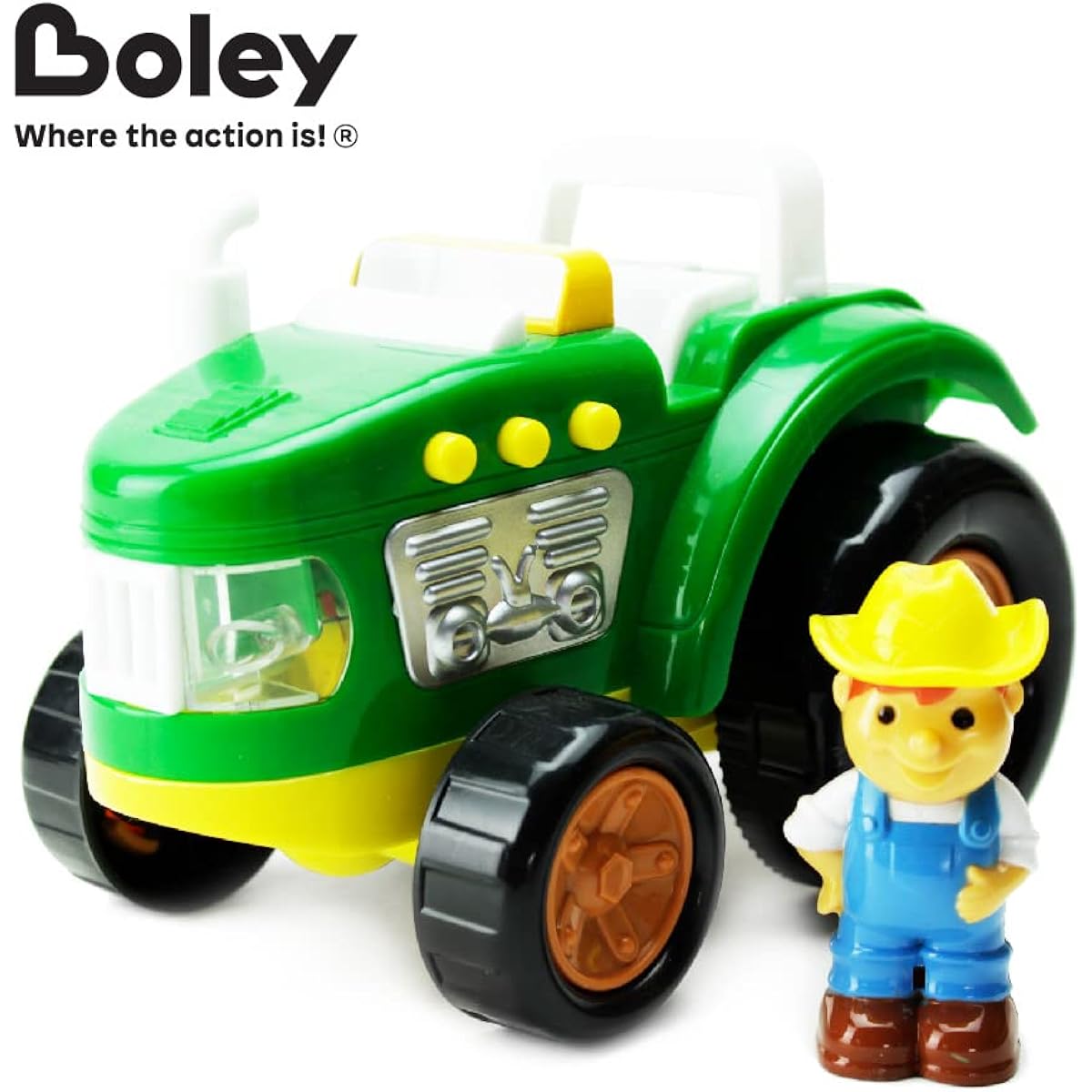 Boley Farm Tractor Toy with Lights and Sounds Educational Toy for Toddlers Pretend Play