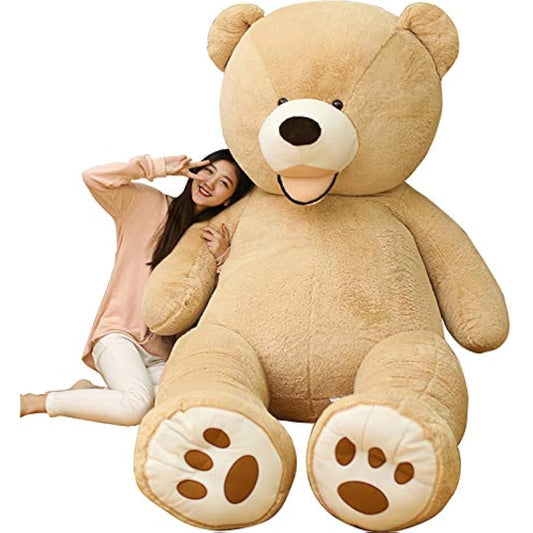 AMIRA TOYS Large stuffed animal, bear, teddy bear, extra large animal, giant stuffed animal, bear, big size, huggable pillow, celebration, fluffy, present, interior decoration (brown, 160cm)