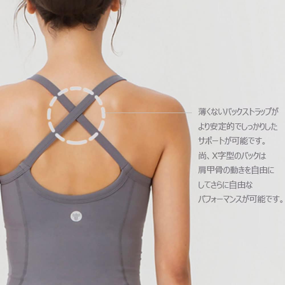 [reinamora] Women's Tank Top, Padded, Halter Neck Style, Support, Stretchy, Moisture Absorbent, Quick Drying, Functional, Yoga, Pilates, Gym, Training