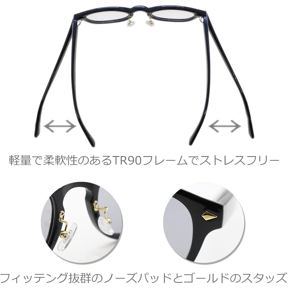 [Eight Tokyo] Sunglasses Men's Blue Light Cut Glasses UV Protection [Planned by Sabae Manufacturer] LEO-8Y-1