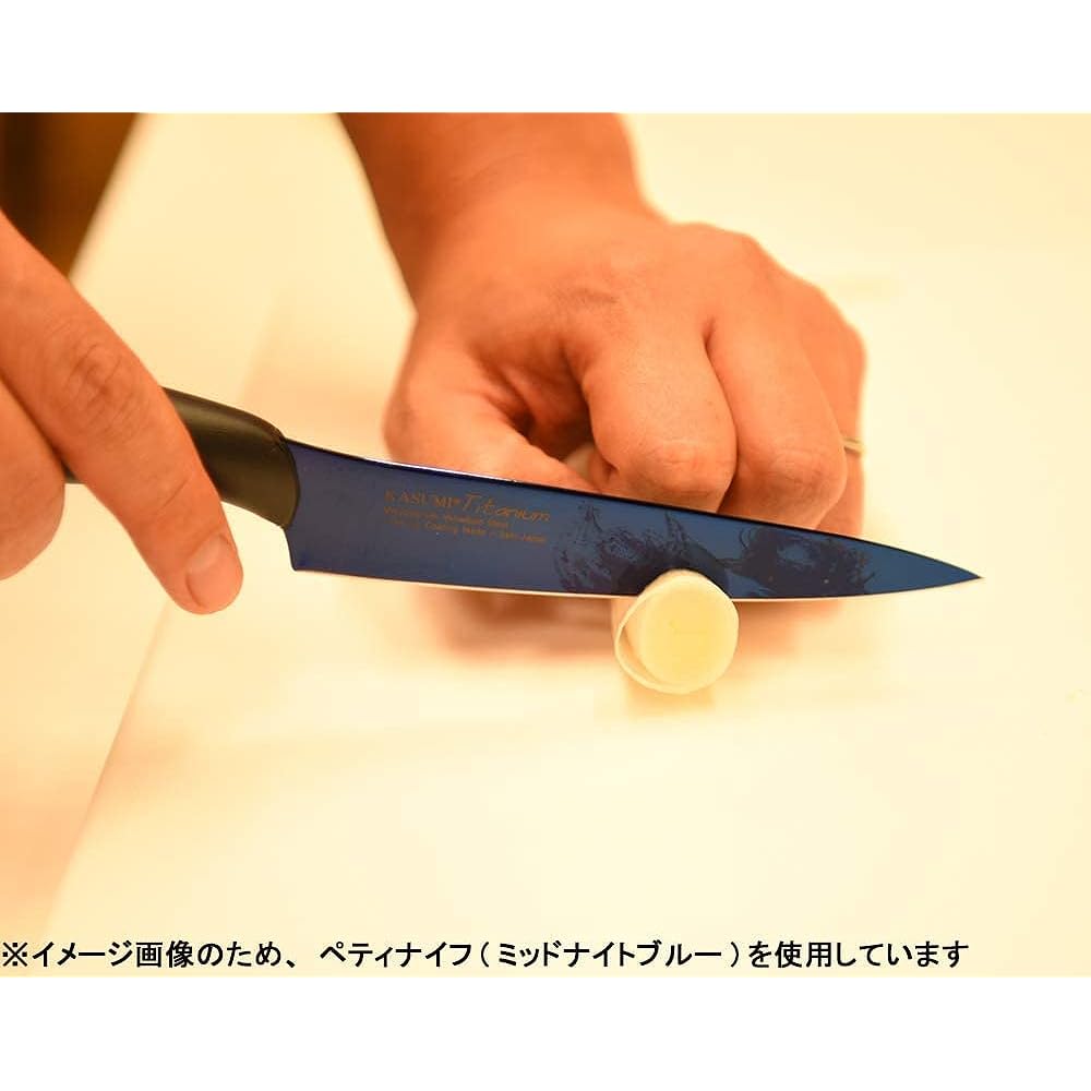 SUMIKAMA Kasumi Knife Titanium Coated Fruit Knife Made in Japan 8cm Compact Fruit Specialized Decorative Cut Rust Resistant Sharpness Color Gray Made in Seki City KASUMI 22008/GR