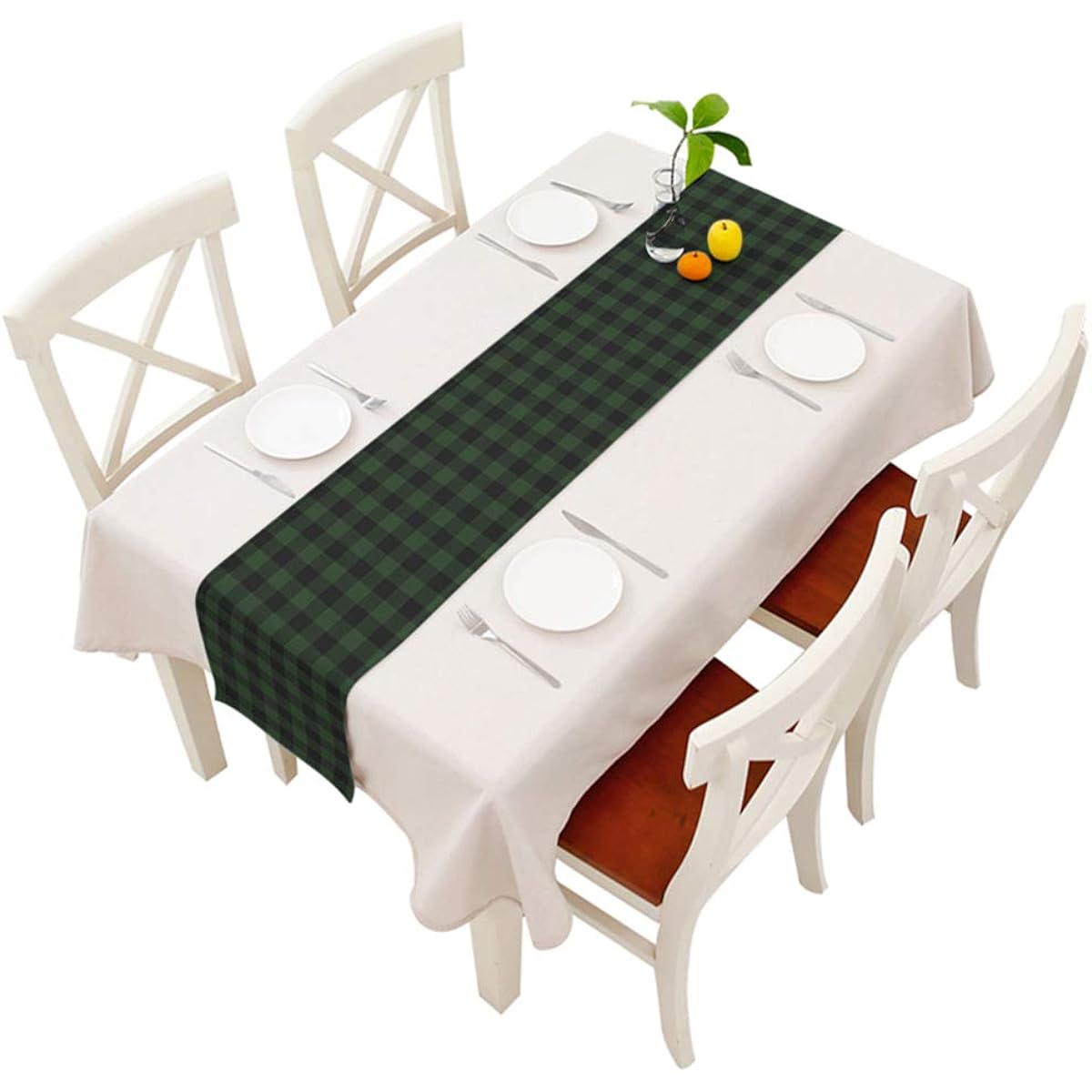 Moslion Rainbow Table Runner, Funny Cat Face Rainbow Cloud Letters Love Heart Cotton Linen Home Decor Dining Room Kitchen Table Runner for Party 14x72 Inch Pink