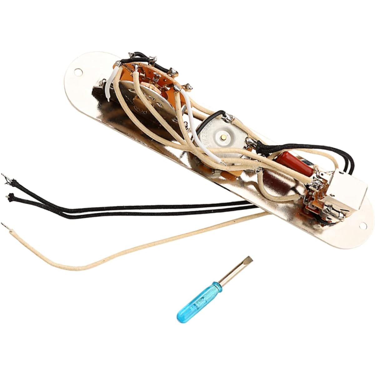 VICASKY 3 Pieces Iron Line Metal Guitar Pickup Wire Harness Guitar Potentiometer Harness Guitar Accessories Guitar Parts Loaded Control Plate Guitar Co