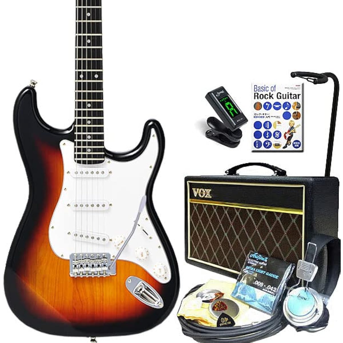 FERNANDES Electric Guitar LE-1Z 3S 3SB Beginner's Guide with VOX Amplifier 15-Piece Set