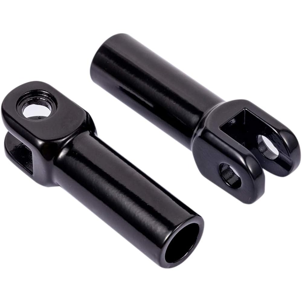 Passenger Footpeg Support Kit Footpeg Mount Clevis for Harley-Davidson Softail 2000-2017 Black 02005