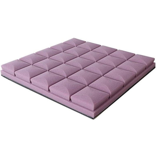 6CM Thick Acoustic Panels, Color Soft Sound Absorbing Cotton Hotel Room Wall Decoration Soundproof Foam 10PCS (Grey) (Purple)