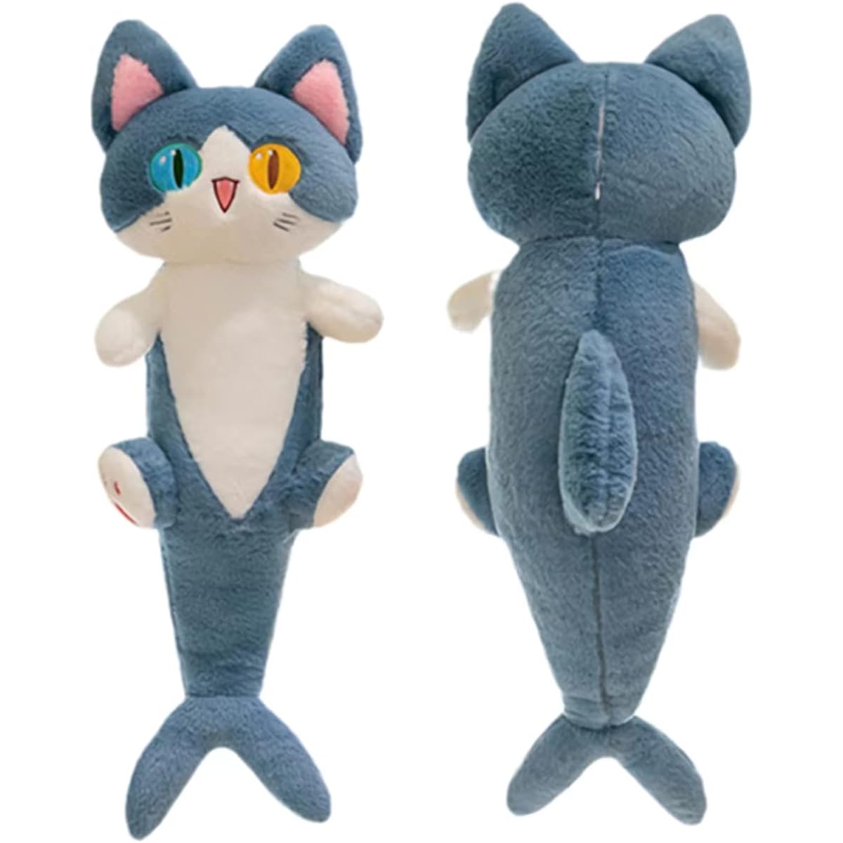 FANGYU Cute Stuffed Animals Shark Cat Toy Cartoon Soft Plush Toy Long Throw Sleeping Pillow Shark Gifts for Kids (50cm/19.6inch)