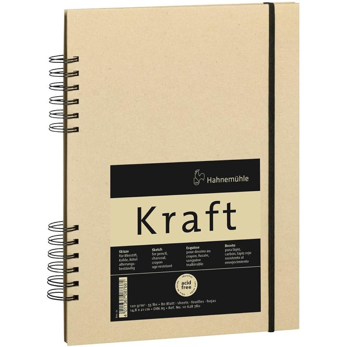Hahnemuhle Kraft Paper Sketchbook A5 (8.3x5.8 inch) 120gsm 80 sheets/160 pages