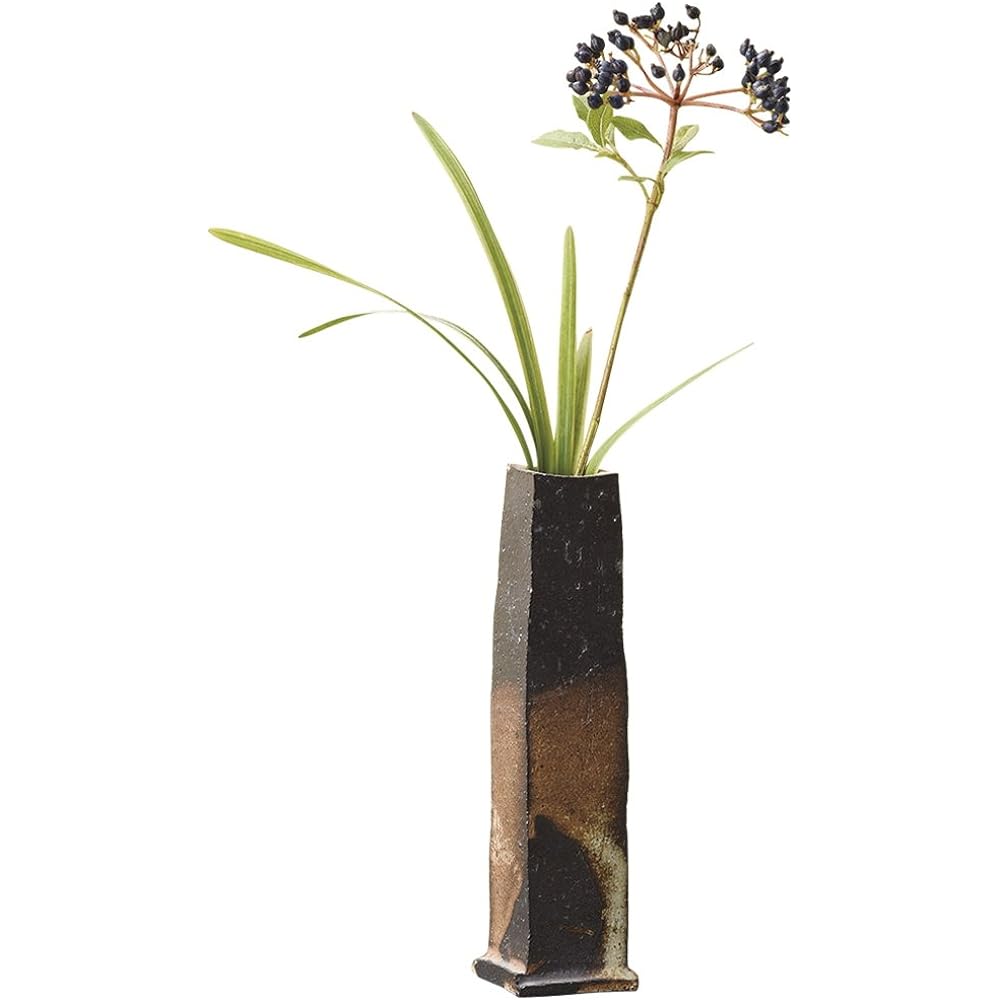 Yamashita Crafts Tokoname Ware Ishido Powder Oval Vase 13cm 13048530