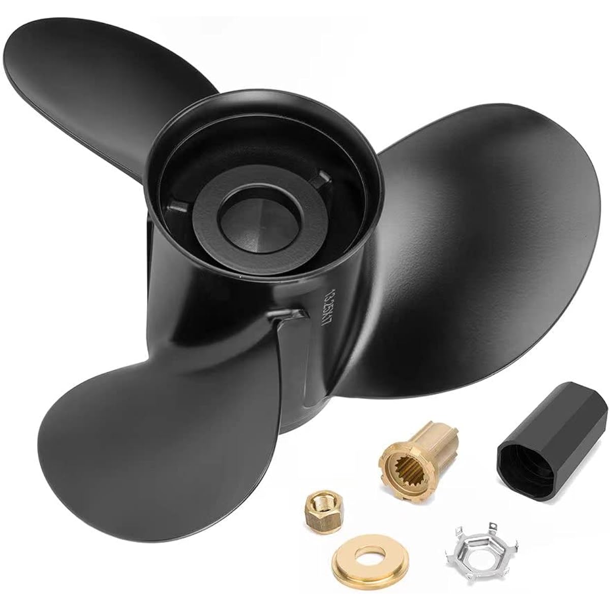 OEM Upgrade 13 1/4 x17 | 48-77344A45 (Hub Kit Included) Upgrade Aluminum Outboard Propeller Mercury Engine 60-125HP 15 Spline Tooth RH