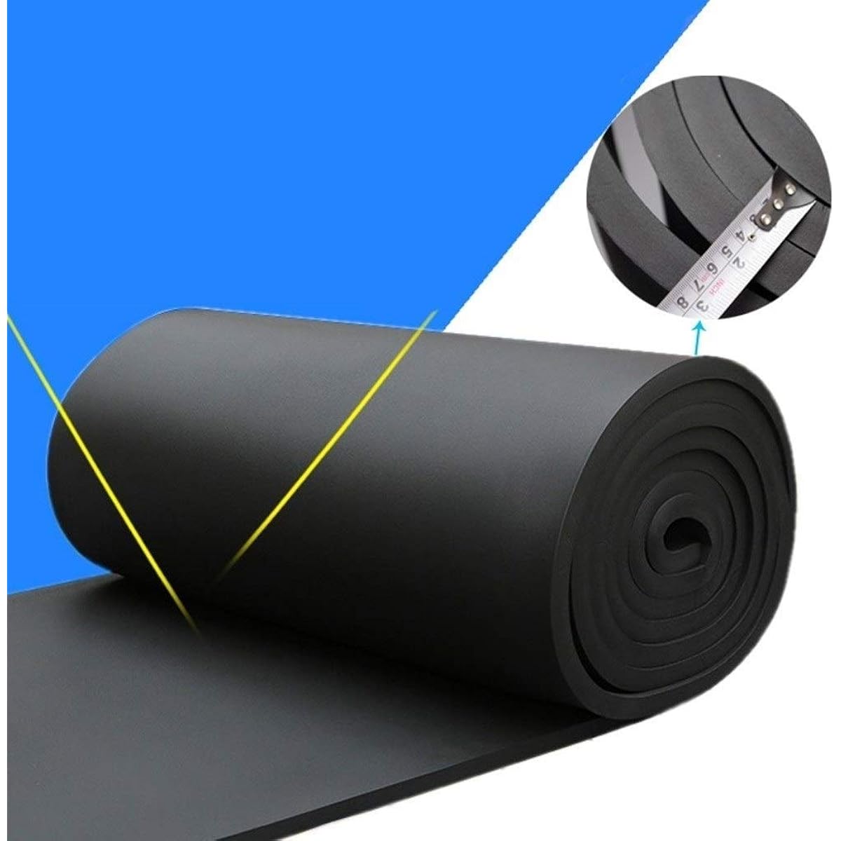 Black Soundproofing Shock Absorber Floor Wall Soundproofing Cotton Acoustic Room Treatment Gym Stadium Decoration Sound Absorbing Cotton 10M