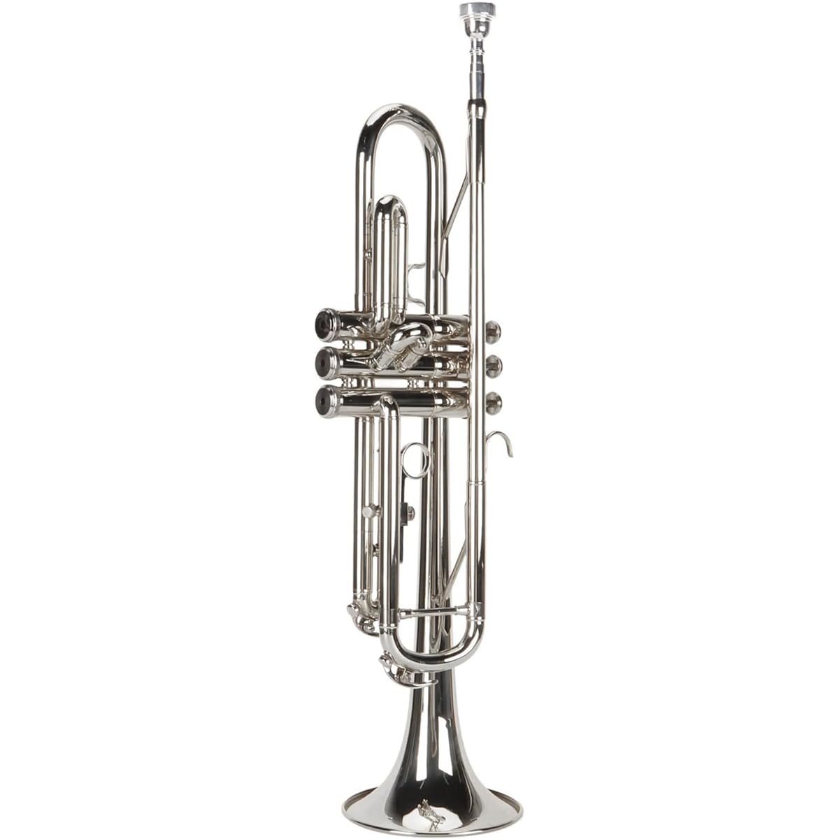Trumpet Wind Instrument, Corrosion Resistant Bb Trumpet Set Nickel-Plated Process (Silver)