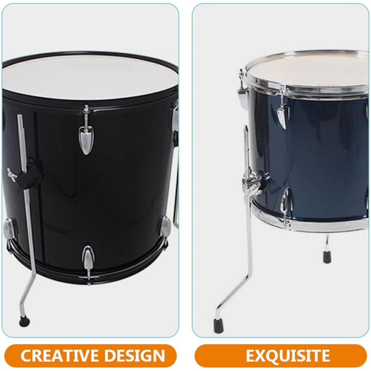 VICASKY Non-Slip Drum Legs Drum Accessories Drum Support Feet Drum Parts Floor Tom Leg Bracket Drum Fitting Bass Drum Leg Floor Tom Feet Non-Slip Drum Feet Non-Slip Support Legs Metal