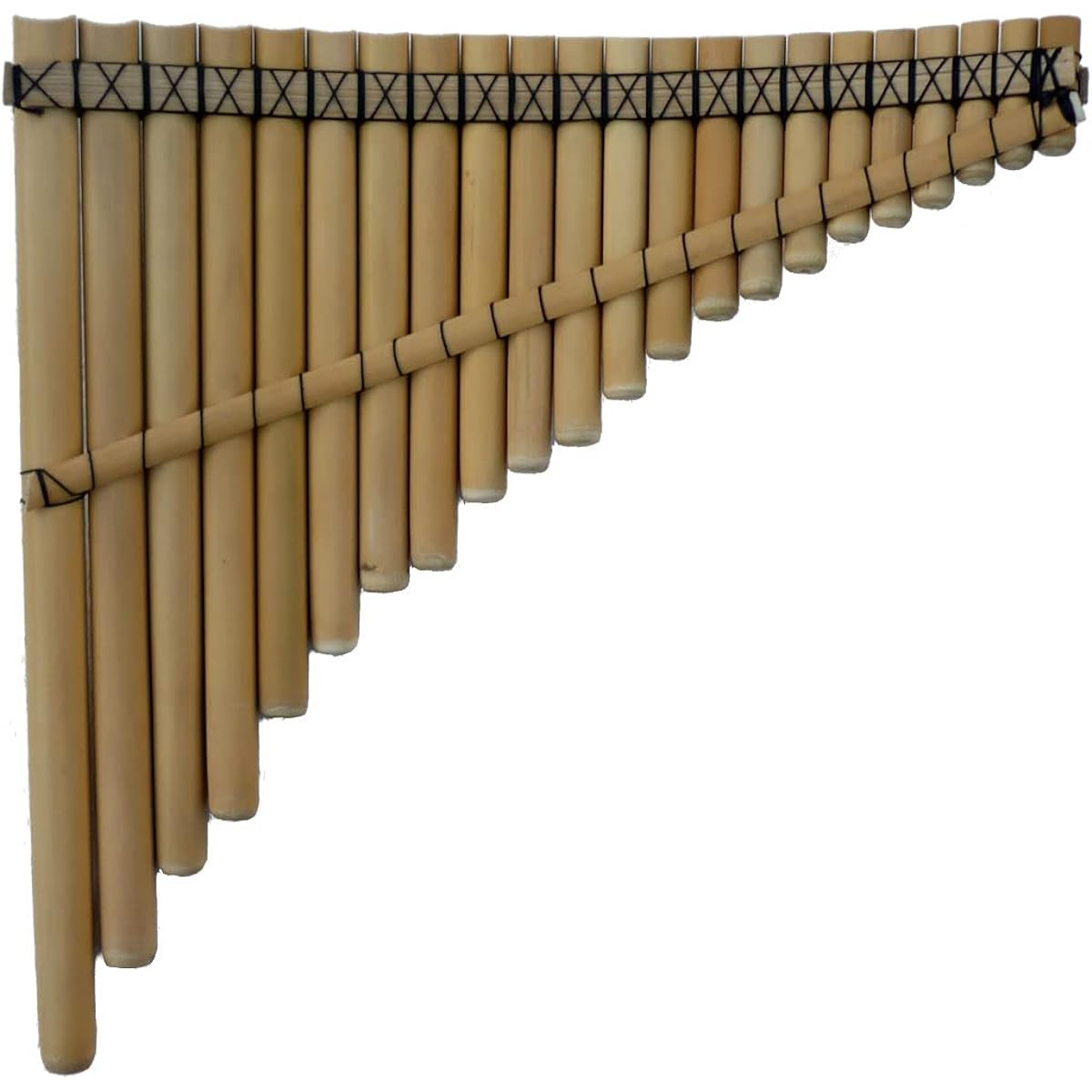 Left Bass Folklore Instrument Pan Flute Sampogna PAN-21 33cm 22 tubes