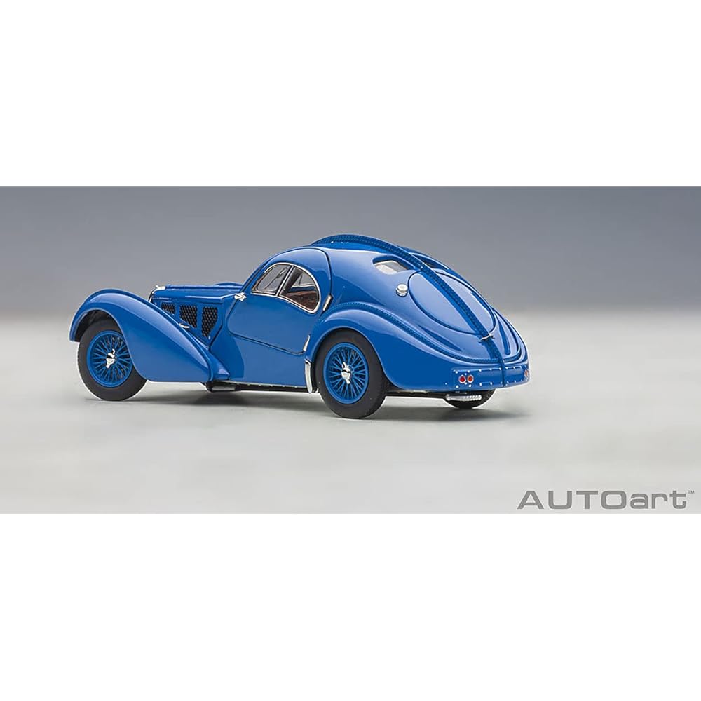 AUTOart 1/43 Bugatti Type 57SC Atlantic 1938 Blue/Wire Spoke Wheel Finished Product 50947