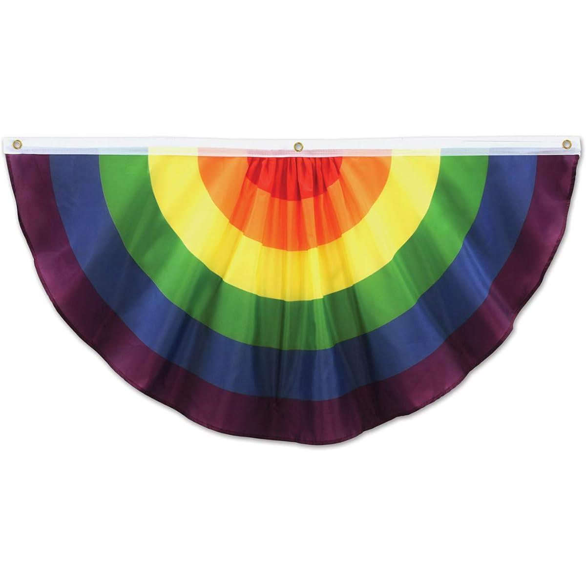 Beistle 4ft Rainbow Stripe Fabric Fan Bunting 4ft 1pc